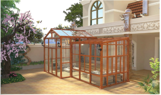 院子装阳光房也得讲究，装成可移动的空间不局促，通风保暖特惬意